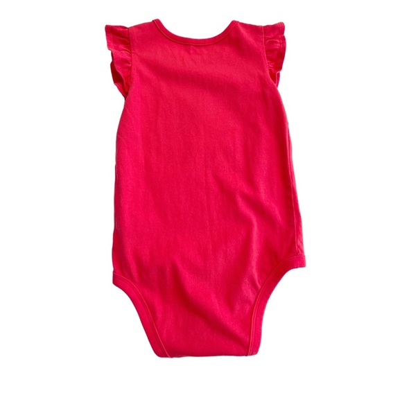 Carter’s Pink Baby Graphic I’m With Grandma Onesie w/ Ruffle Sleeves, Girls 24M - Picture 3 of 4